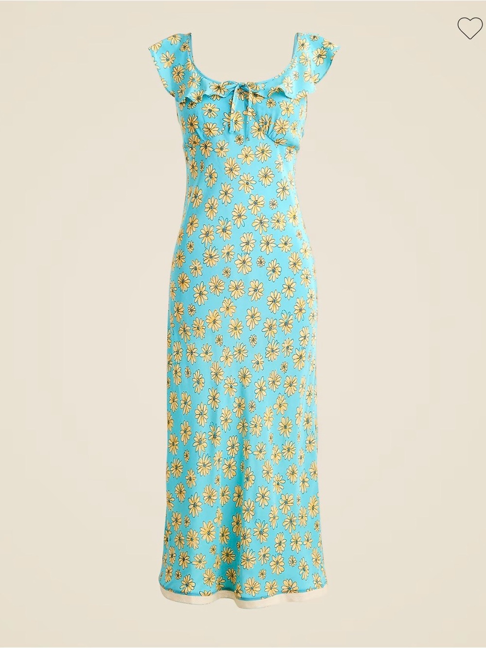 J.Crew Ruffle Cap-Sleeve Slip dress